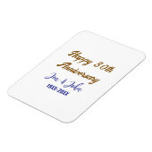 Glücklicher 30. Hochzeitstag königsblauer Golden s Magnet (Linke Seite)