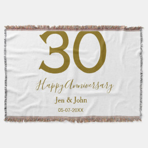 Glücklicher 30-jähriger Jubiläumsname Datum golden Decke