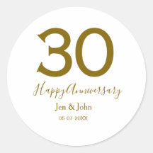 Glücklicher 30-jähriger Jubiläumsname Datum golden
