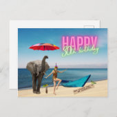 Glücklicher 30. Spaß & Funky Geburtstag Postkarte (Vorne/Hinten)