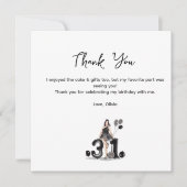 glücklicher 31. Geburtstag, danke Karte (Vorderseite)