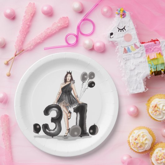 glücklicher 31. pappteller (Party)