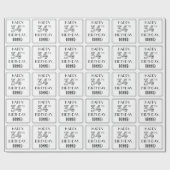 GLÜCKLICHER 34. GEBURTSTAG; Art-Déco-Stil; Individ Geschenkpapier (Flach)