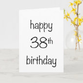 glücklicher 38. Geburtstag Karte (Gelbe Blume)