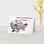 **GLÜCKLICHER 3. BIRTHTAG ZU UNSEREM GRANDSON** KARTE (Gelbe Blume)