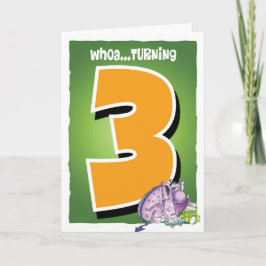 Glücklicher 3. Geburtstag Karte