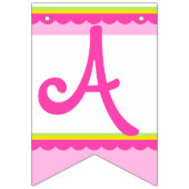 Glücklicher 3. Geburtstag Mädchen Foto-Jahrgang Wimpelkette (Zweite Fahne)