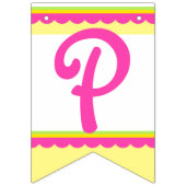 Glücklicher 3. Geburtstag Mädchen Foto-Jahrgang Wimpelkette (Dritte Fahne)