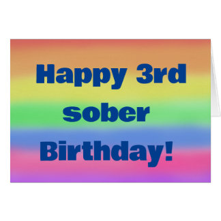 Glücklicher 3. nüchterner Geburtstag