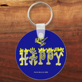 Glücklicher (3c) Schlüsselanhänger (Vorderseite)