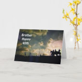 **GLÜCKLICHER 40. GEBURTSTAG BROTHER** KARTE (Gelbe Blume)