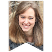 Glücklicher 40. Geburtstag Foto Gold Glitzer Wimpelkette (Erste Fahne)