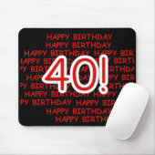 Glücklicher 40. Geburtstag Mousepad (Mit Mouse)