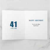 Glücklicher 41. Geburtstag Vater Nummer 41 FotoCol Karte (Innenseite)