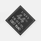 GLÜCKLICHER 44. GEBURTSTAG; Art-Déco-Stil; Individ Serviette (Ecke)