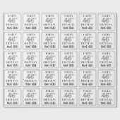 GLÜCKLICHER 46. GEBURTSTAG; Art-Déco-Stil; Individ Geschenkpapier (Flach)