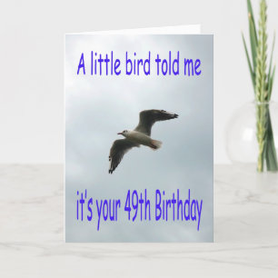 Glücklicher 49. Geburtstag Fliegender Seagull-Voge Karte