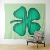 Glücklicher 4-Blatt-Irland-Klee-grüner Wandteppich (Beispiel (Horizontal))