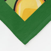 Glücklicher 4-Blatt-Klee Shamrock Topf mit Gold Ir Fleecedecke (Ecke)