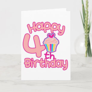 Glücklicher 4. Geburtstag! Karte