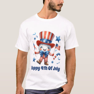 glücklicher 4. Juli 4. hinzufügen Text unisex T-Shirt