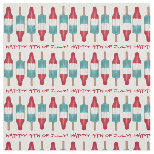 Glücklicher 4. Juli Ameriana Rocket Pop Popsicles Stoff (Muster)