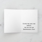 Glücklicher 4. Juli Aquarellballons Karte (Innenseite)