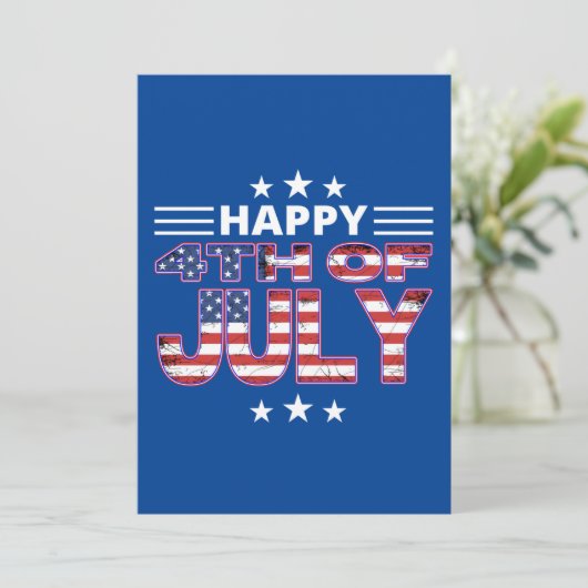 glücklicher 4. Juli Einladung (Stehend Vorderseite)