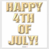 Glücklicher 4. Juli Konturaufkleber Aufkleber (Blatt)