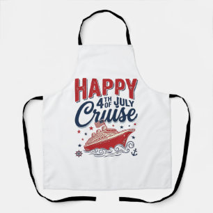 Glücklicher 4. Juli Kreuzfahrt Vintage Patriotisch Schürze