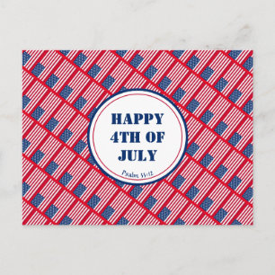 GLÜCKLICHER 4. JULI Patriotische Amerikanische Una Postkarte