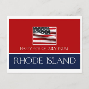 glücklicher 4. Juli von Rhode Island Postkarte