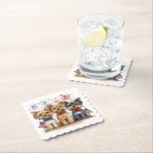 Glücklicher 4. Juli Yorkshire Terrier Dogs Untersetzer (Vor Ort)