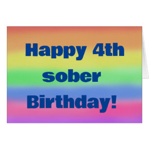 Glücklicher 4. nüchterner Geburtstag