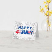 Glücklicher 4th des Juli Karte (Gelbe Blume)