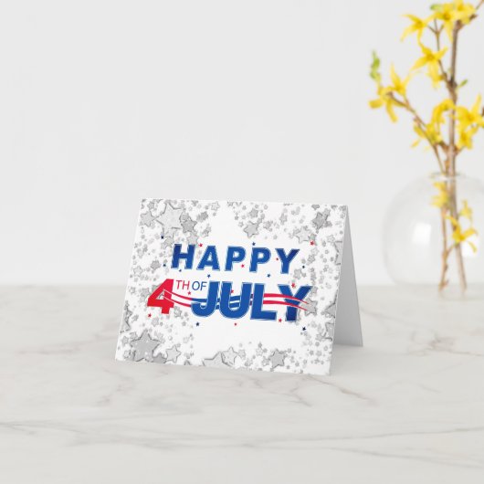 Glücklicher 4th des Juli Karte (Gelbe Blume)