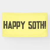 GLÜCKLICHER 50. GEBURTSTAG-BANNER BANNER (Horizontal)