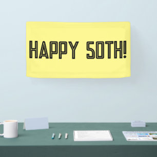 GLÜCKLICHER 50. GEBURTSTAG-BANNER BANNER