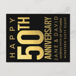 Glücklicher 50. Geburtstag der goldenen Hochzeit P Postkarte