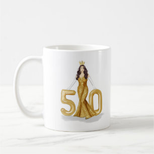 glücklicher 50. Geburtstag Kaffeetasse