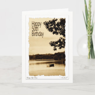 Glücklicher 50. Geburtstag - Rowboat Karte