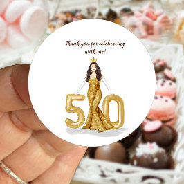 glücklicher 50. Geburtstag Runder Aufkleber