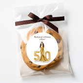 glücklicher 50. Geburtstag Runder Aufkleber