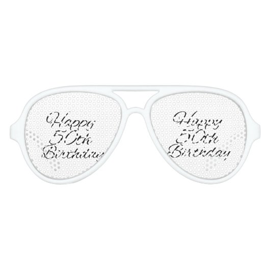 glücklicher 50. Geburtstag Sonnenbrille (Vorderseite)