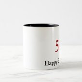 glücklicher 50. Geburtstag Zweifarbige Tasse (Mittel)