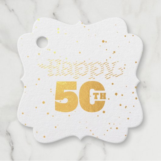 Glücklicher 50. geschenkanhänger (Vorderseite)