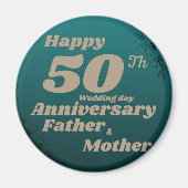 glücklicher 50. Hochzeitstag Magnet (Vorne)