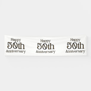 Glücklicher 50. Jahrestag 2.5x10 Vinyl Banner