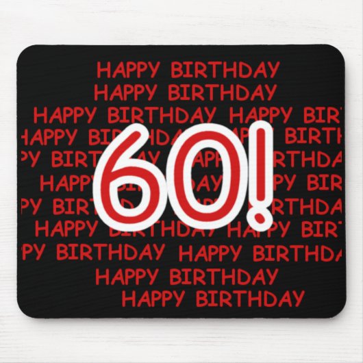 Glücklicher 60. Geburtstag Mousepad (Vorne)
