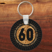 GLÜCKLICHER 60. GEBURTSTAG SCHLÜSSELANHÄNGER (Vorderseite)